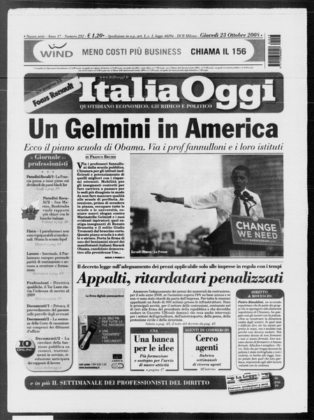 Italia oggi : quotidiano di economia finanza e politica